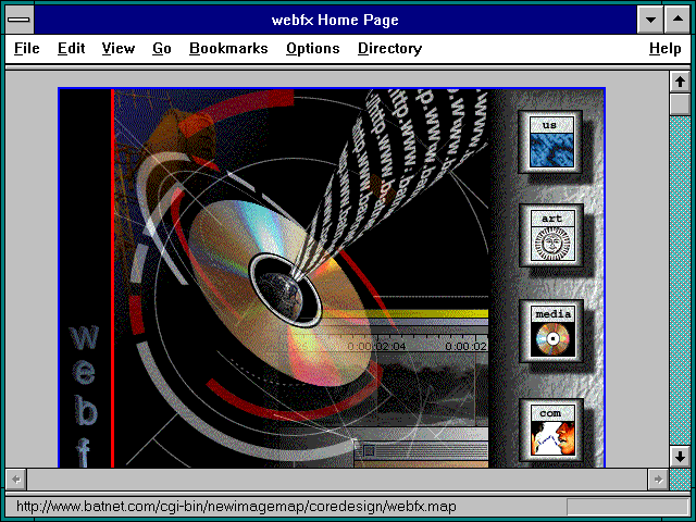 Screenshot of webfx Home Page