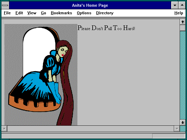 Screenshot of Anita's Home Page