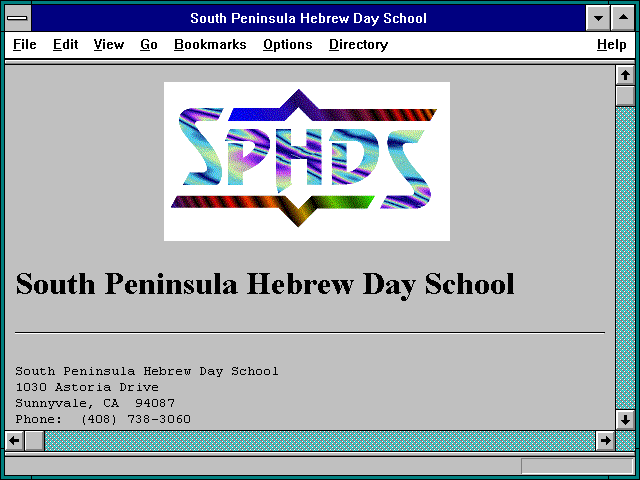 Screenshot of South Peninsula Hebrew Day School