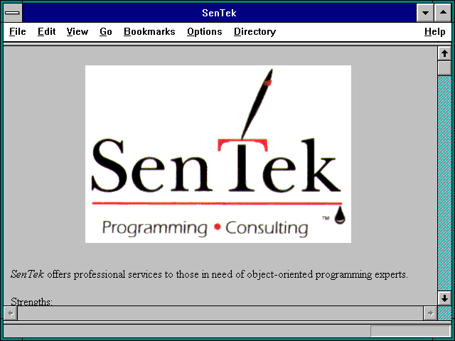Screenshot of SenTek