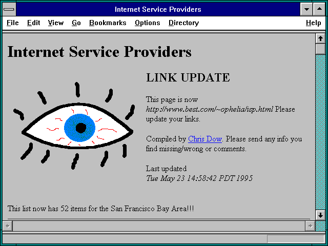 Screenshot of Internet Service Providers