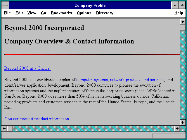 Screenshot of Beyond 2000 Systems http.