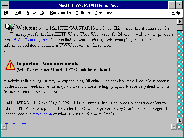 Screenshot of FV Bridge (MacHTTP)