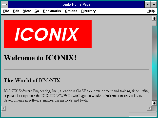 Screenshot of Iconix Home Page
