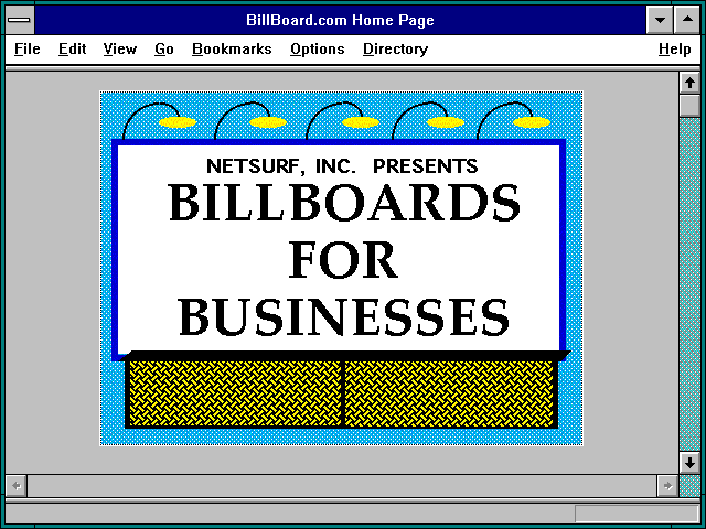 Screenshot of BillBoard.com Home Page