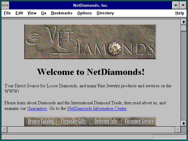 Screenshot of NetDiamonds Inc.