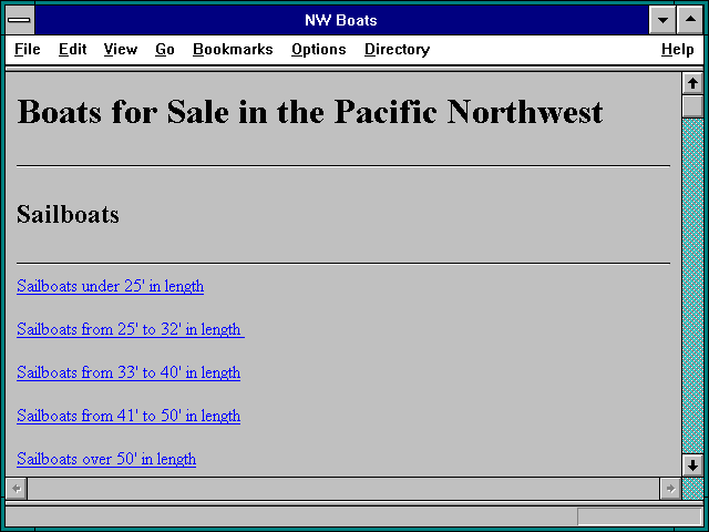 Screenshot of NW Boats