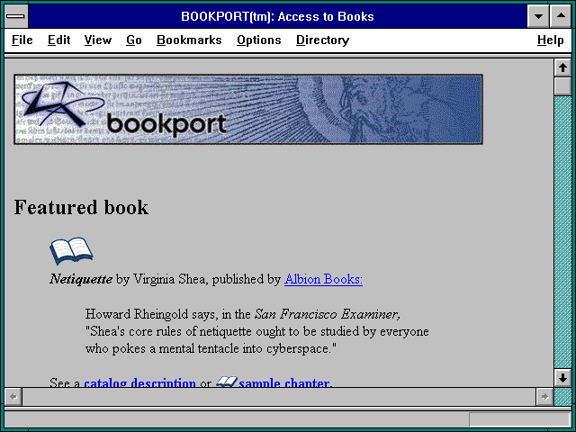 Screenshot of BOOKPORT(tm): Access to Books