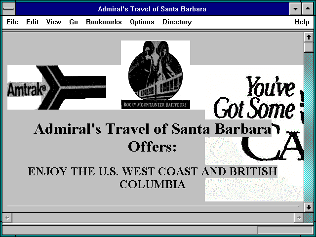 Screenshot of Admiral's Travel of Santa Barbara