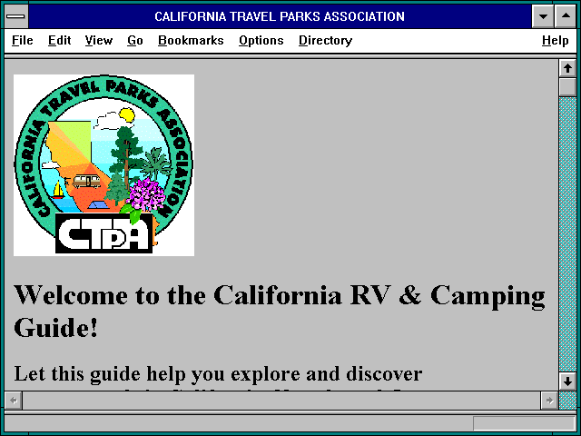 Screenshot of CALIFORNIA TRAVEL PARKS ASSOCIATION