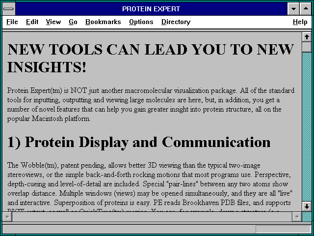 Screenshot of PROTEIN EXPERT