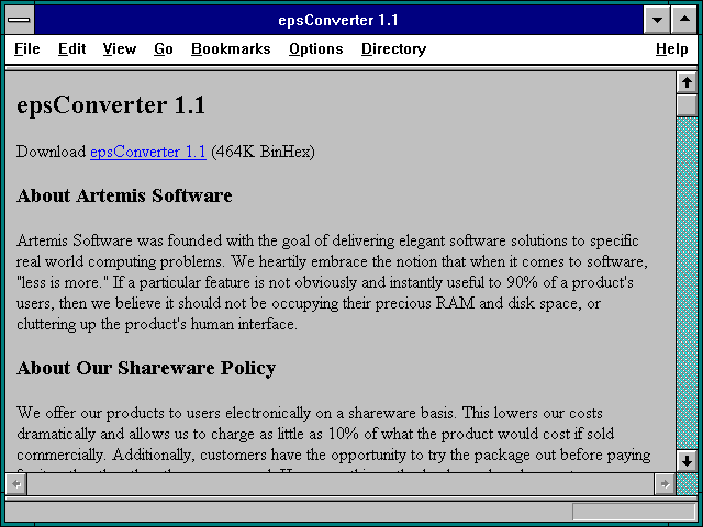 Screenshot of epsConverter 1.1