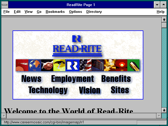 Screenshot of ReadRite Page 1