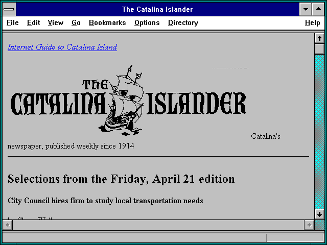 Screenshot of The Catalina Islander