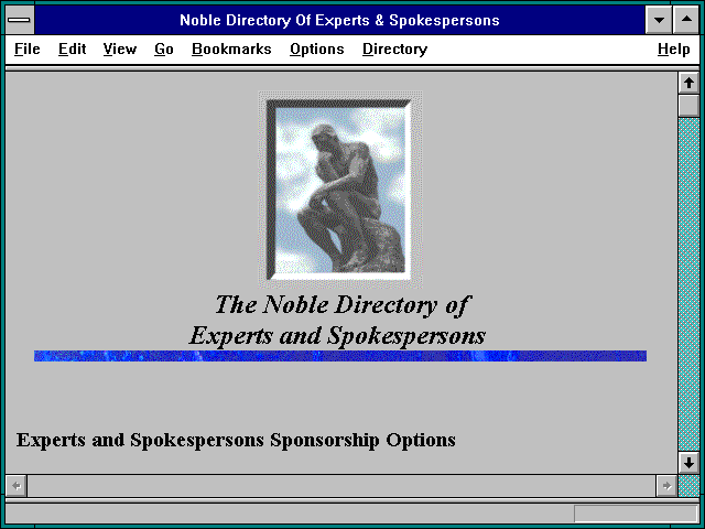 Screenshot of Noble Directory Of Experts & Spokespersons