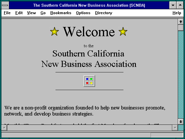 Screenshot of The Southern California New Business Association(SCNBA)