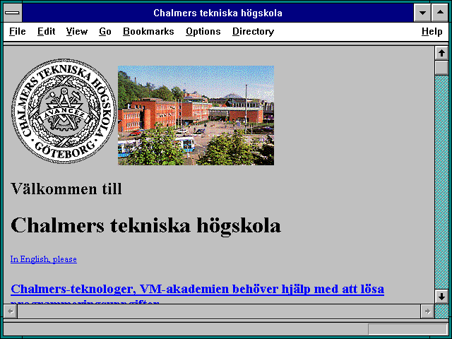 Screenshot of Chalmers tekniska hogskola