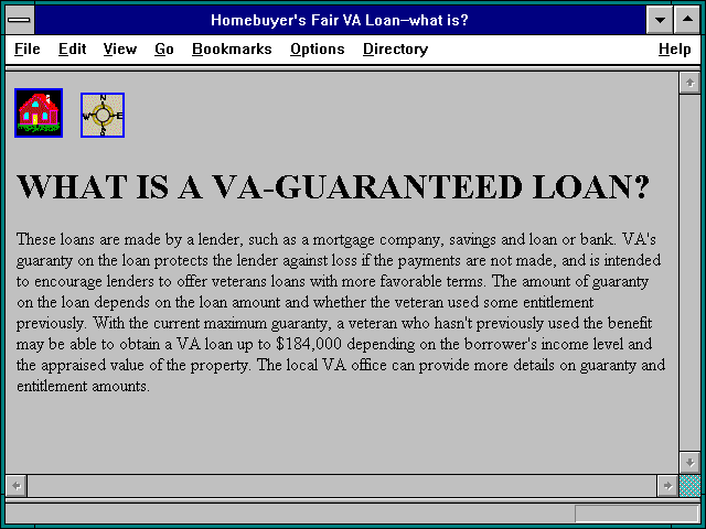 Screenshot of Homebuyer's Fair VA Loan--what is?