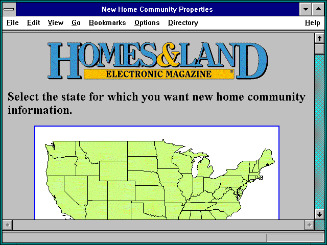 Screenshot of New Home Community Properties
