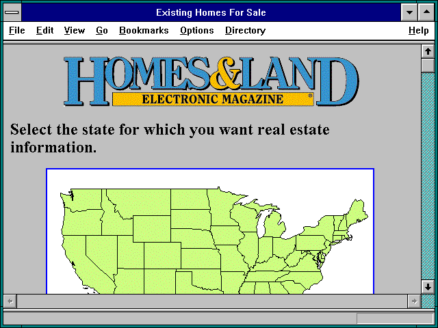 Screenshot of Existing Homes For Sale