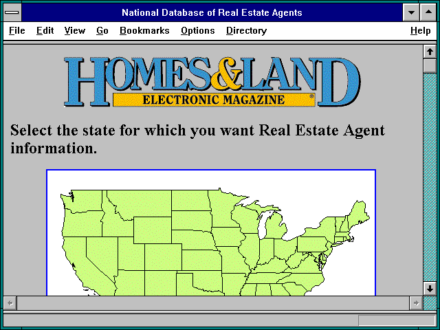 Screenshot of National Database of Real Estate Agents