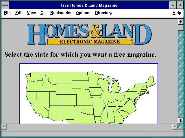Screenshot of Free Homes & Land Magazine
