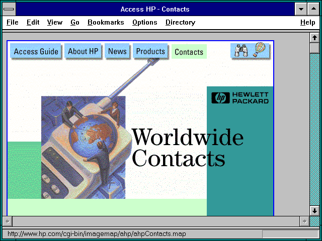 Screenshot of Access HP - Contacts