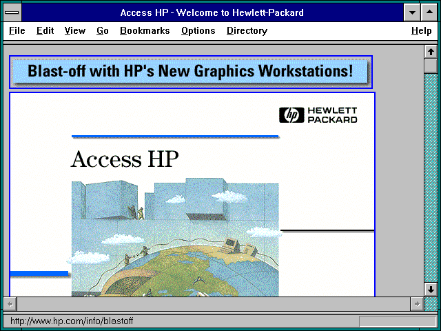 Screenshot of Access HP - Welcome to Hewlett-Packard