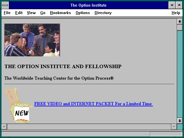 Screenshot of The Option Institute
