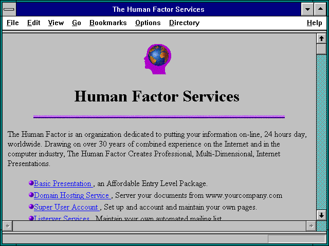 Screenshot of The Human Factor Services