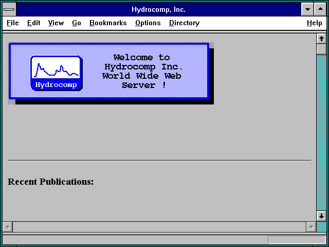 Screenshot of Hydrocomp Simulation Network