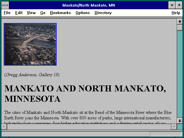 Screenshot of Mankato/North Mankato MN