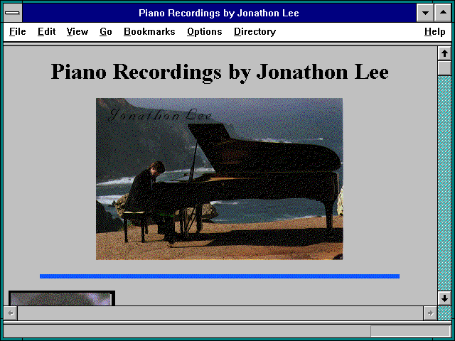 Screenshot of Piano Recordings by Jonathon Lee