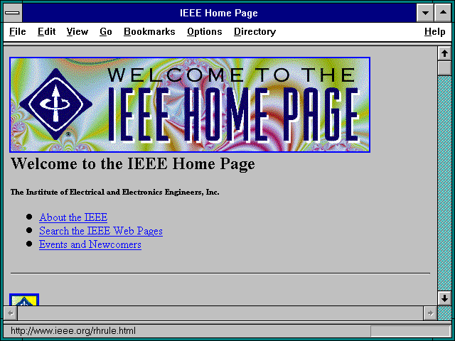 Screenshot of Institute of Electrical and Electronics Engineers
