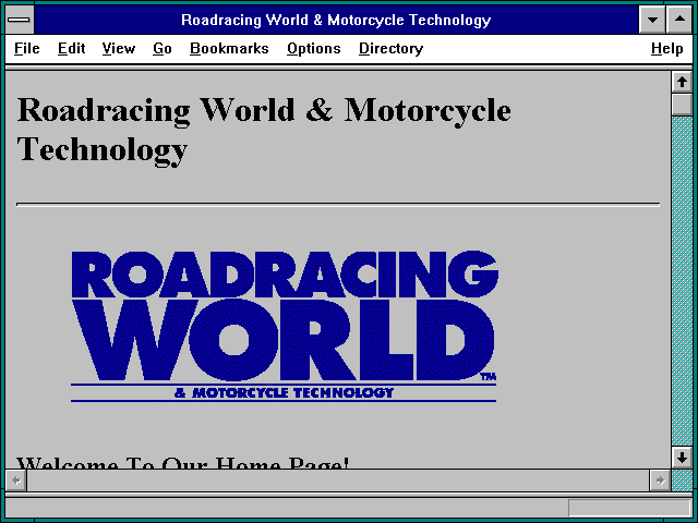 Screenshot of Roadracing World & Motorcycle Technology