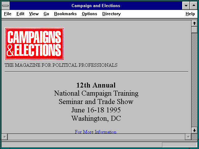 Screenshot of Campaign and Elections