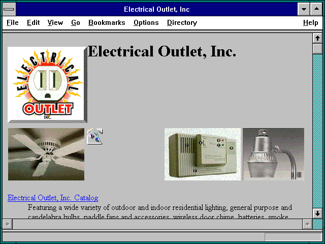Screenshot of Electrical Outlet Inc