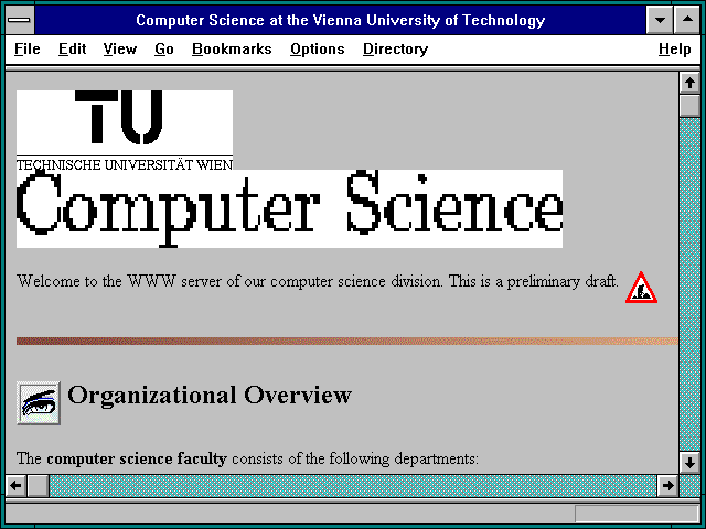 Screenshot of Computer Science at the Vienna University of Technology