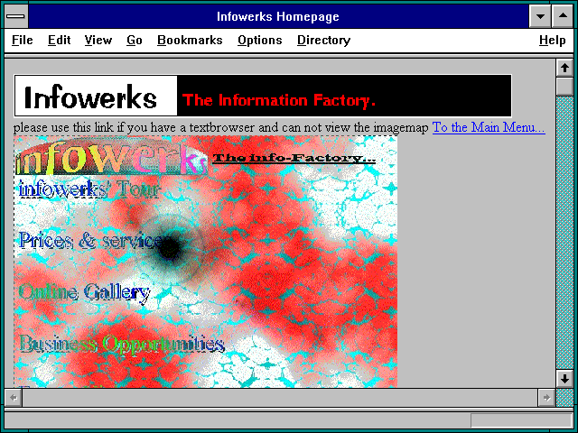 Screenshot of Infowerks Homepage