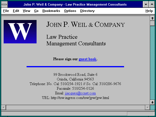 Screenshot of John P. Weil & Company - Law Practice Management Consultants