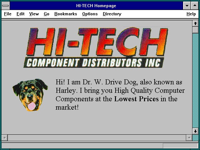 Screenshot of HI-TECH Homepage