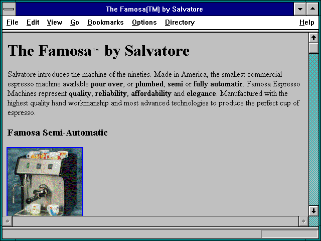 Screenshot of The Famosa(TM) by Salvatore