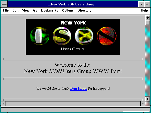 Screenshot of New York ISDN Users Group...