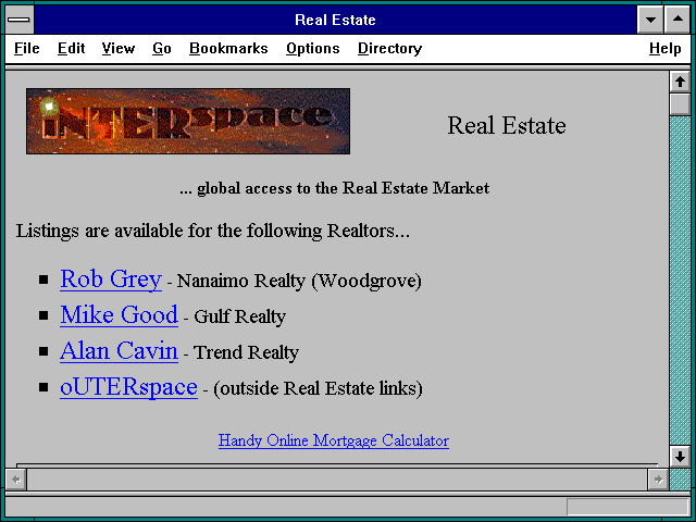 Screenshot of Real Estate