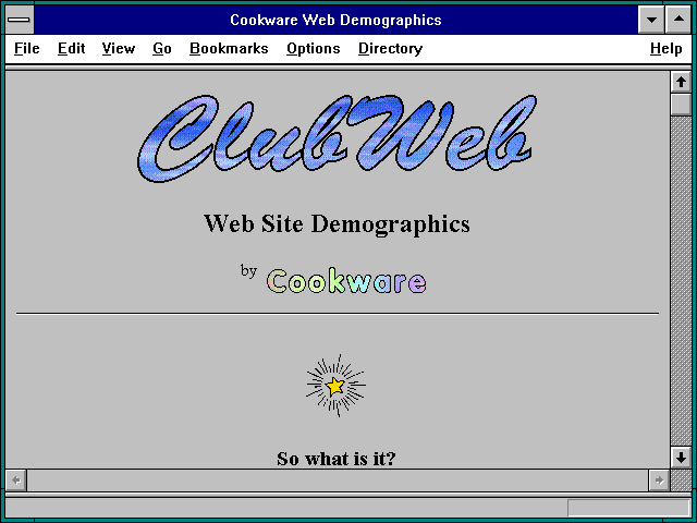 Screenshot of Cookware Web Demographics