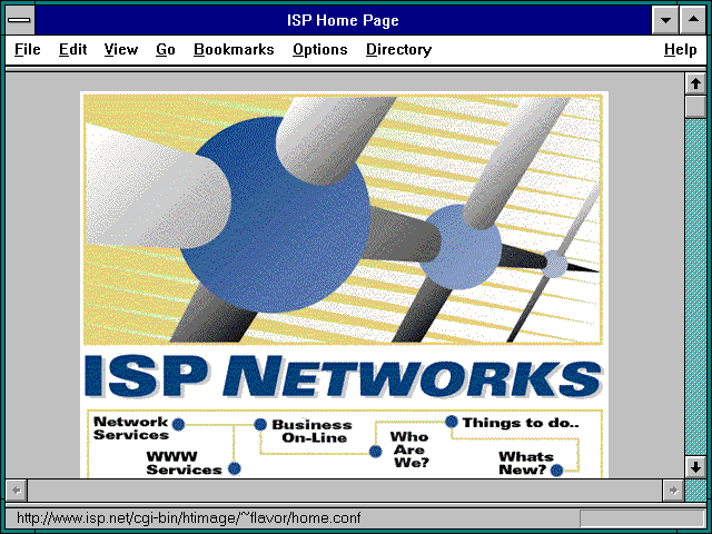 Screenshot of ISP Networks - Santa Clara virtual Newspaper