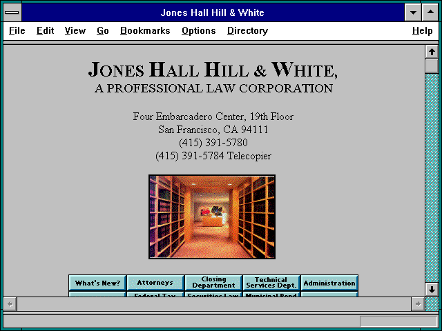Screenshot of Jones Hall Hill & White