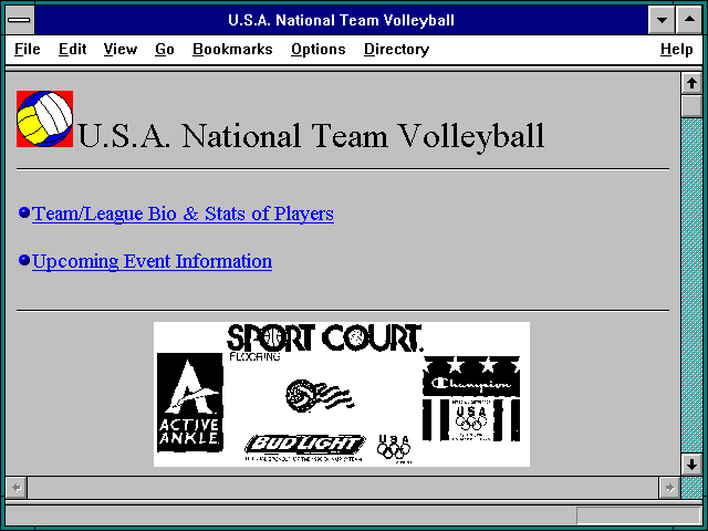Screenshot of U.S.A. National Team Volleyball