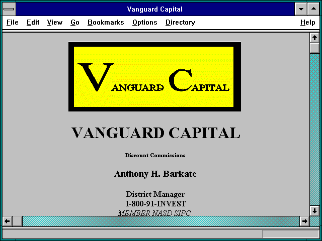 Screenshot of Vanguard Capital