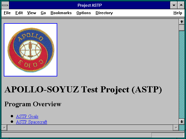 Screenshot of Project ASTP